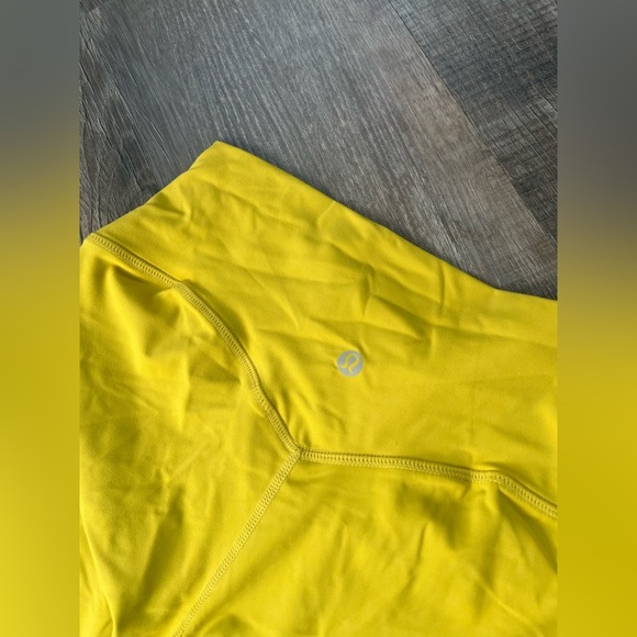 Lululemon Align High-Rise Crop 23" Soleil 8 Yellow Neon Gym Yoga Athletic - Picture 7 of 9